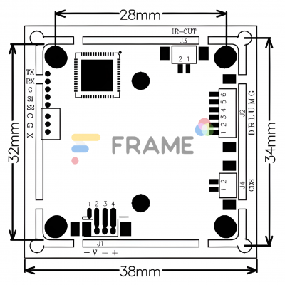 HD плата модуль камеры 5 Мп STARLIGHT CMOS SONY IMX 335-2
